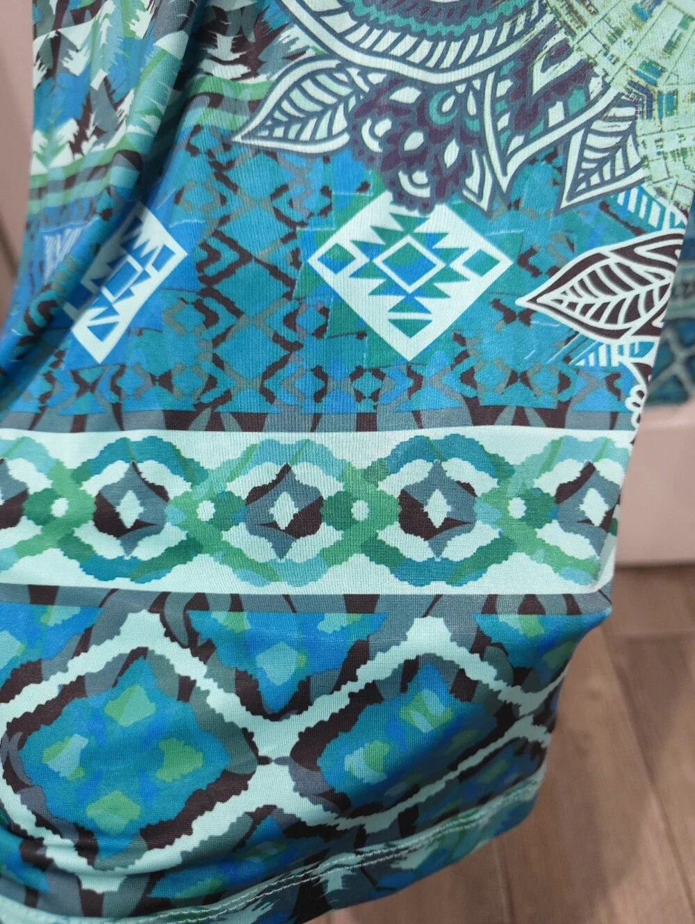 WORLD UNITY Boho Summer Resort Sleeveless V-Neck Maxi Dress, Stretchy, Size XL - Picture 11 of 15
